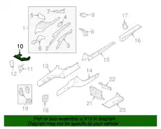 BRACE PRIMED 95B805475BYGRV PORSCHE