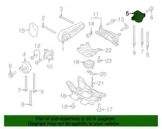 94637505741 (Производитель: PORSCHE) Опора ДВС левая
