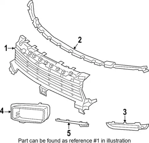 Решетка радиатора PORSCHE 9Y0807683AMOK1