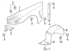 Подкрылок PORSCHE 97050412315