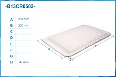 Фильтр воздушный CWORKS B13CR0502