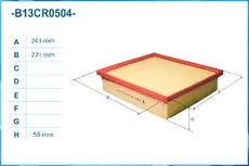 Фильтр воздушный CWORKS B13CR0504