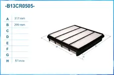 Фильтр воздушный CWORKS B13CR0505
