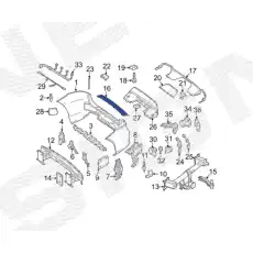 Накладка бампера задн. PBZ04104PA SIGNEDA