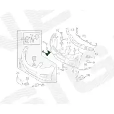 Кронштейн бампера пер.прав. 2010> PBZ99242AR SIGNEDA