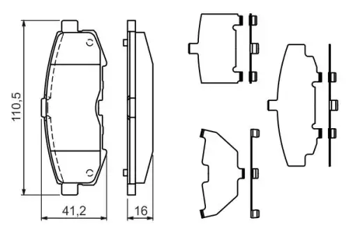 Тормозные колодки дисковые BOSCH 0 986 494 319