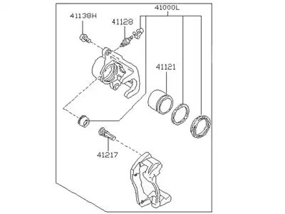 Суппорт тормозной NISSAN 4101109W00