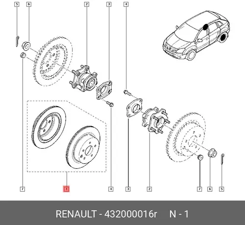 Тормозной диск RENAULT 432000016R