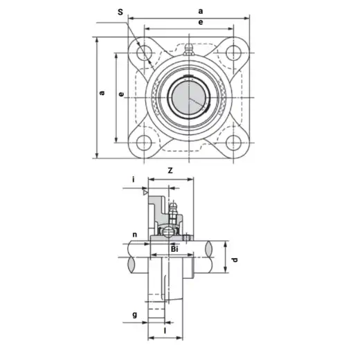 Подшипниковый узел UCF218 TECHNIX, шт