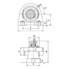 Подшипниковый узел UCPA204 TECHNIX, шт