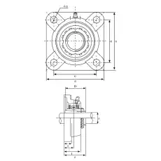 Подшипниковый узел UKF207+H2307 TECHNIX, шт
