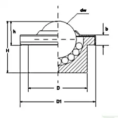 Шариковая опора SP 15 B-D TECHNIX, шт