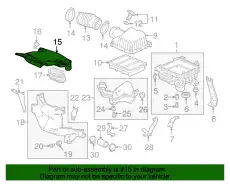 DUCT ASSY., AIR INTAKE 172526B2A00 HONDA
