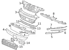 Решетка радиатора HONDA 71111TVAF00