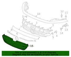 Решетка радиатора HONDA 71124TXMA01