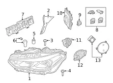 63115A0AFB0 ЭБУ фары лазерной BMW