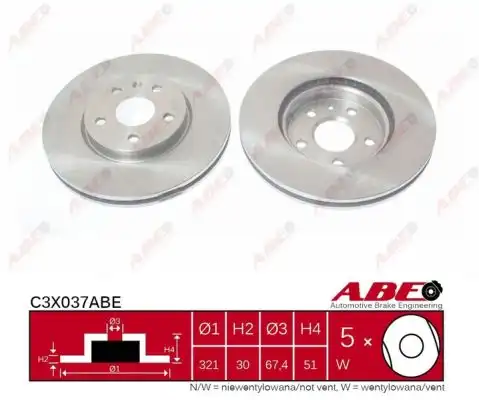 Тормозной диск ABE C3X037ABE-P