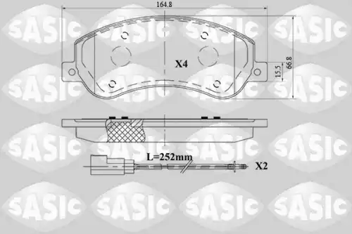 Тормозные колодки дисковые SASIC 6216179