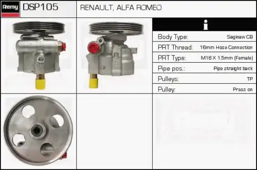 Насос гидроусилителя руля DELCO REMY DSP105