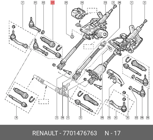 Рулевая тяга RENAULT 7701476763