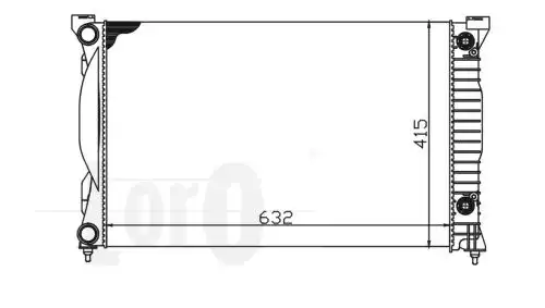 RADIATOR, ENGINE COOLING 003-017-0016-B LORO