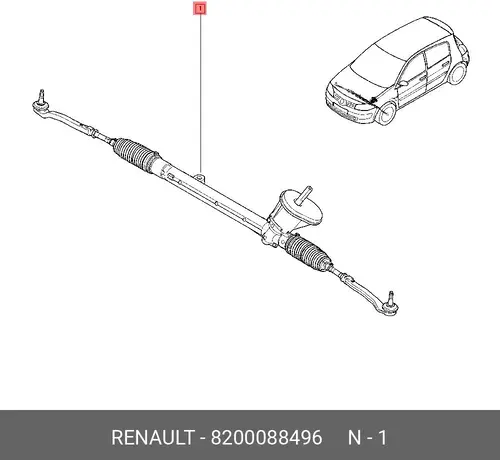 Рулевая рейка RENAULT 8200088496
