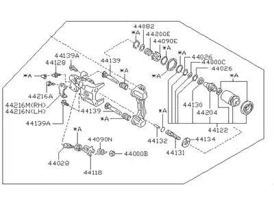 Тормозной суппорт 440016J006 NISSAN