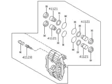 Тормозной суппорт 4100137P01 NISSAN