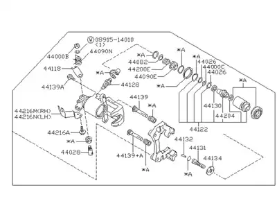 Суппорт 4401131U13 NISSAN