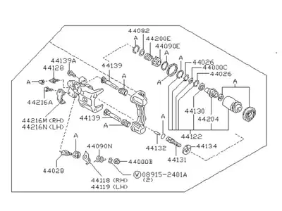 Тормозной суппорт 440110E601 NISSAN