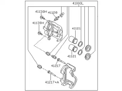 Тормозной суппорт 410110W701 NISSAN