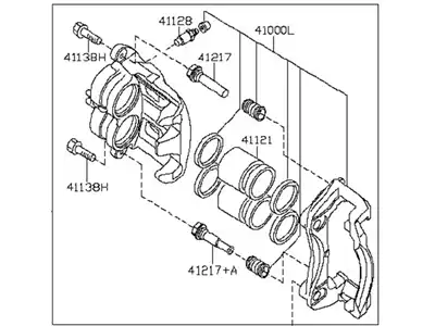 Суппорт тормозной NISSAN 41011ZS60A