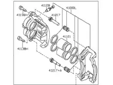 Суппорт тормозной NISSAN 41001ZS60A