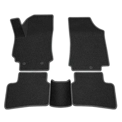 Коврики в салон REZKON 9220065102 Hyundai Creta 2016-2021 4 шт., серый черный