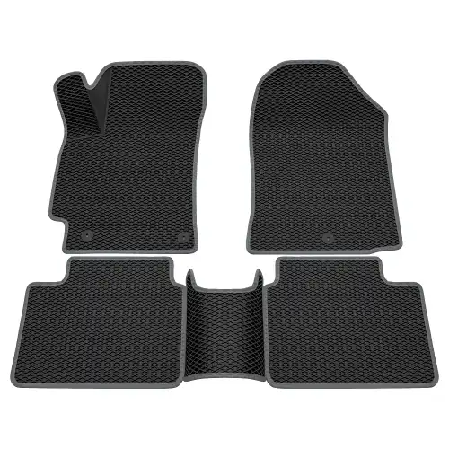 Коврики в салон REZKON 9220015402 Hyundai Elantra 2016-2020 4 шт., серый черный