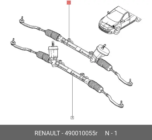Рулевая рейка RENAULT 490010055R