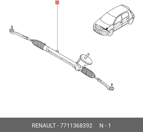 Рулевая рейка RENAULT 7711368392