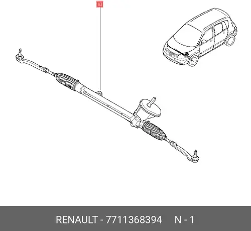Рулевая рейка RENAULT 7711368394