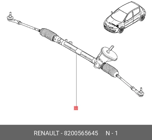 Рулевая рейка RENAULT 8200565645