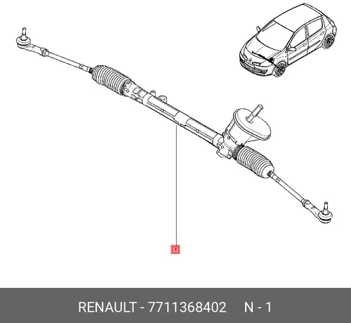 Рулевая рейка RENAULT 7711368402