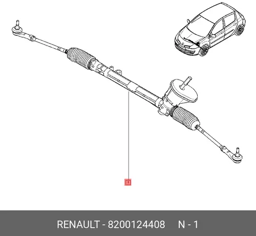 Рулевая рейка RENAULT 8200124408