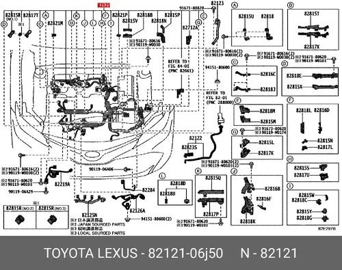 Проводка двигателя 8212106J50 TOYOTA / LEXUS