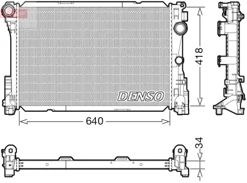 Радиатор системы охлаждения двигателя DENSO DRM17115