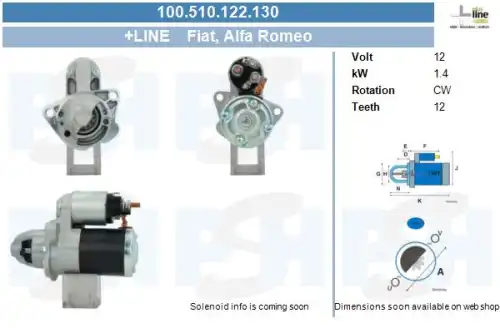 Стартер CV PSH 100.510.122.130