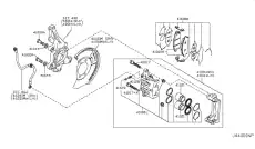 Поршень, корпус скобы тормоза 41121VW001 NISSAN
