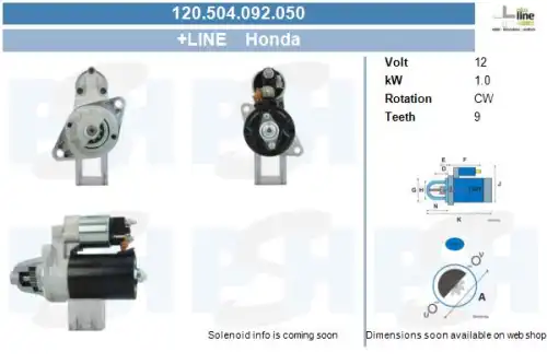 Стартер CV PSH 120.504.092.050