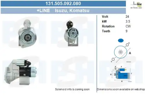 Стартер CV PSH 131.505.092.080
