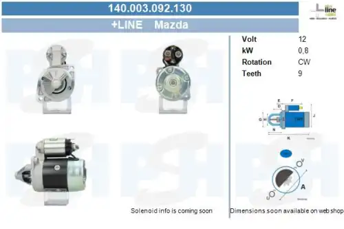 Стартер CV PSH 140.003.092.130