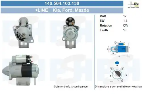 Стартер CV PSH 140.504.103.130
