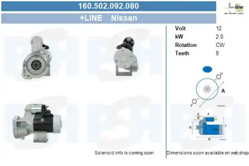 Стартер CV PSH 160.502.092.080